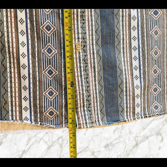 GUESS by Georges Marciano Vintage Western Aztec Button Down Mens XL - Picture 6 of 6